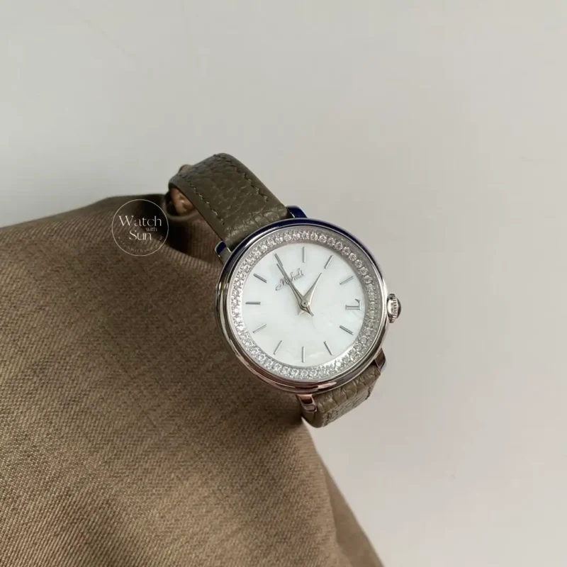 Women\'s Faux Leather Strap Watch Silver Tone Dial Gold Hands Elegant Fashion Vintage Style Gold/Silver Round Face Leather Watch  main image 3
