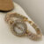 Dainty Gold/Silver Round Stainless Steel Bracelet Watch
