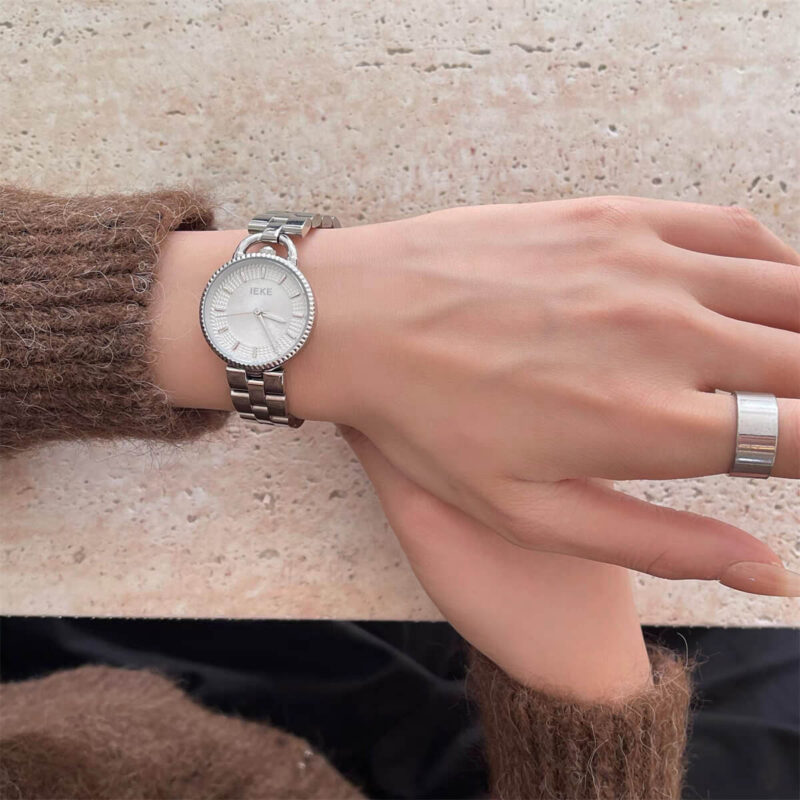 Dainty Silver/Gold Round Face Stainless Steel Watch