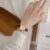 Modern Style Brown Round Leather Watch for Women