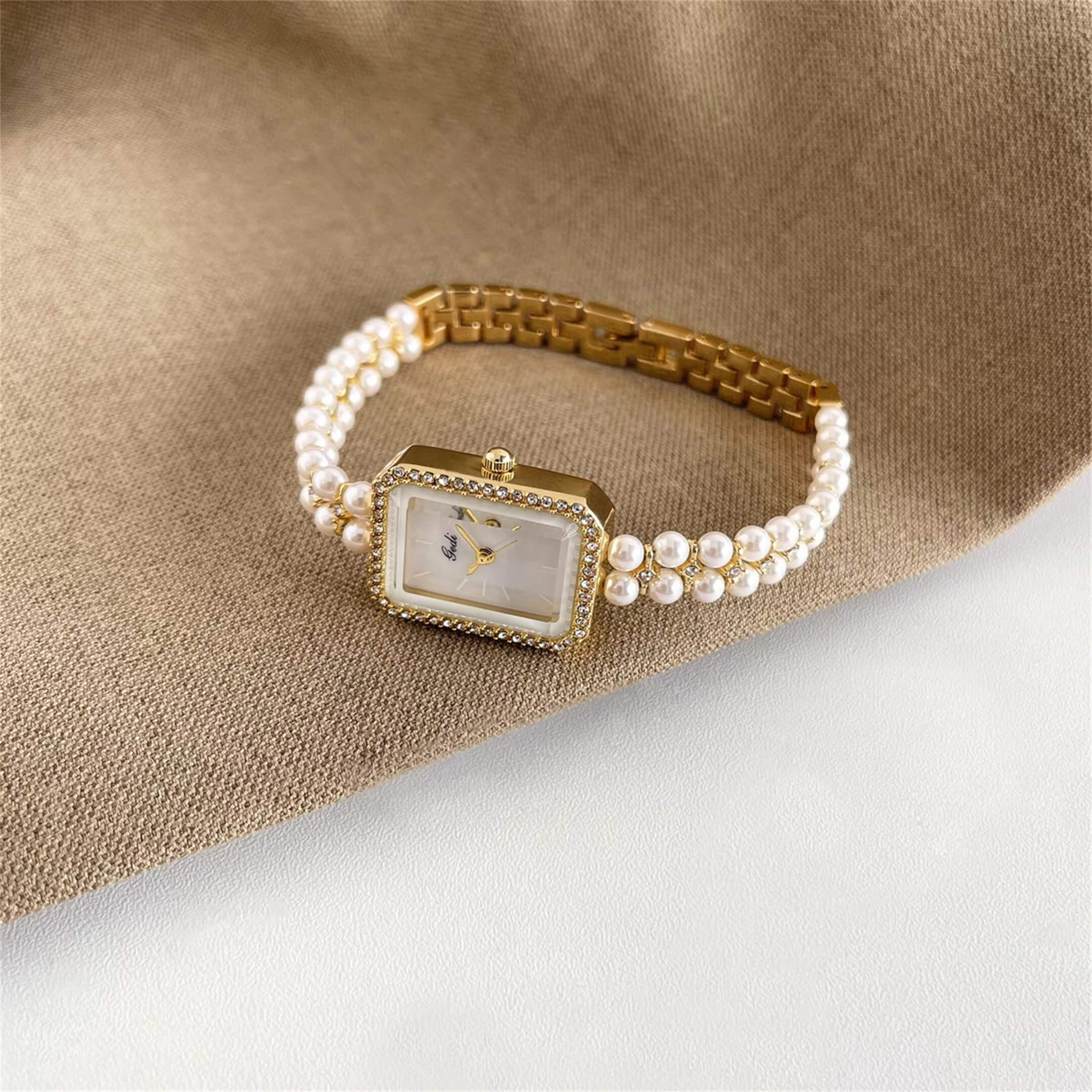 pearl wrist watch