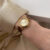 Retro Gold Dial Round Watch