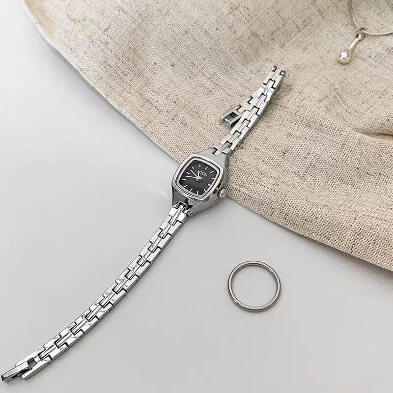 Minimalist Style Gold/Silver Rectangle Stainless Steel Bracelet Watch