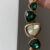 Vintage Black/Green Irregular Face Bracelet Watch