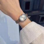 Vintage Style Oval Genuine Leather Watch