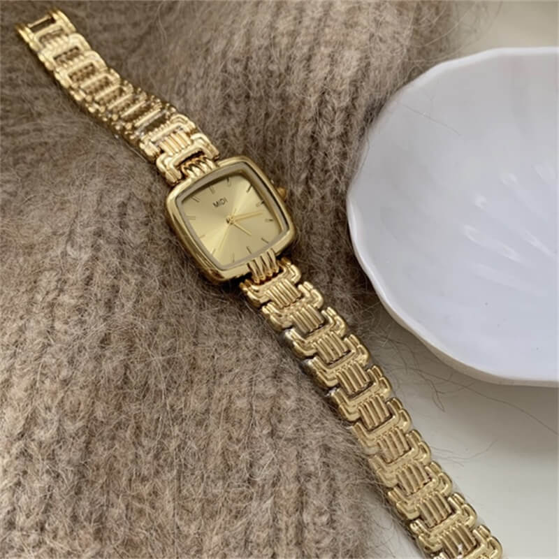 Vintage Style Gold/Silver Square Women’s Bracelet Watch