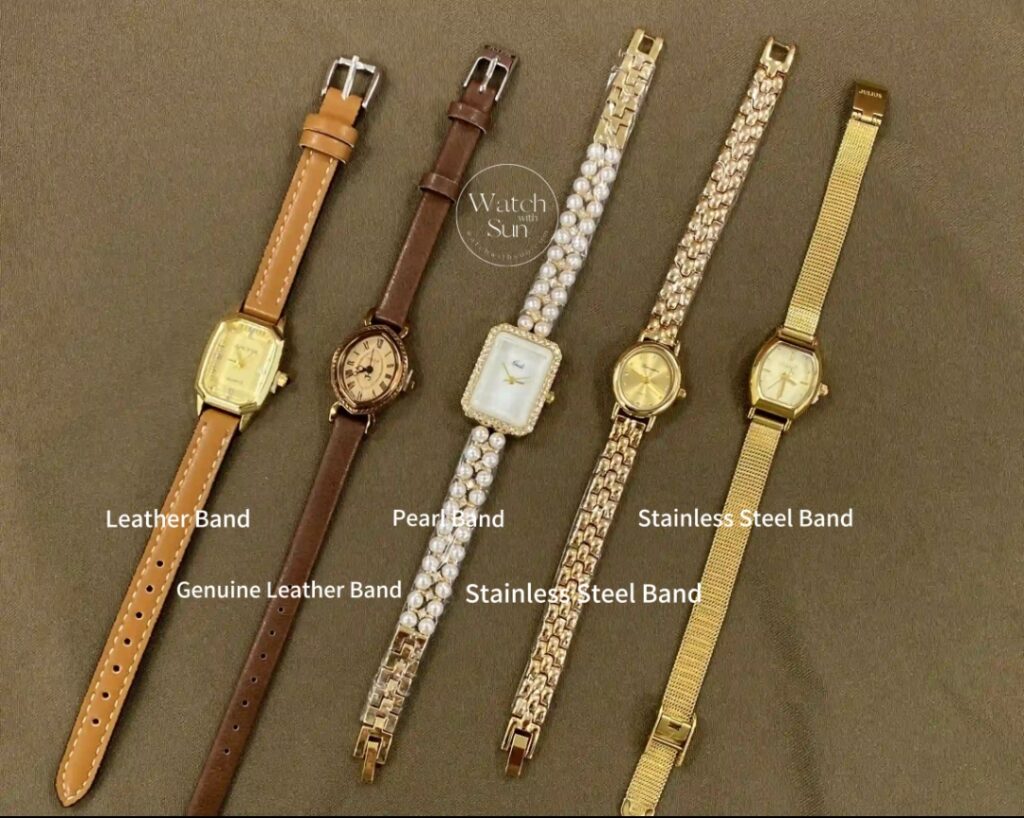 Watches with different strap materials