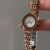 Classic Gold Round Face Women's Watch