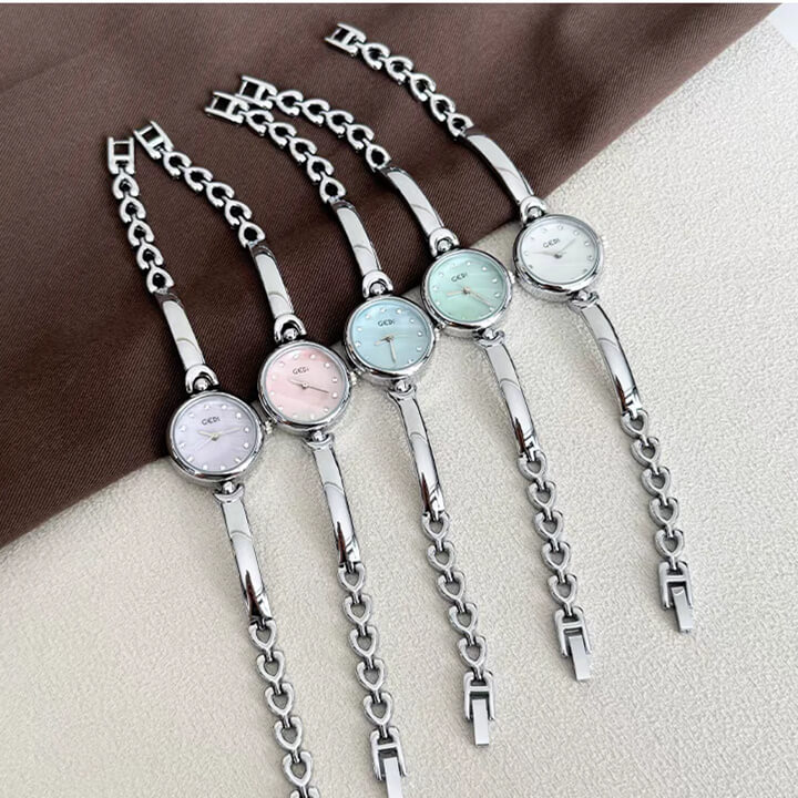 Chic Style Silver Round Stainless Steel Bracelet Watch