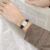 Classic Black/Brown Rectangle Leather Watch for Women
