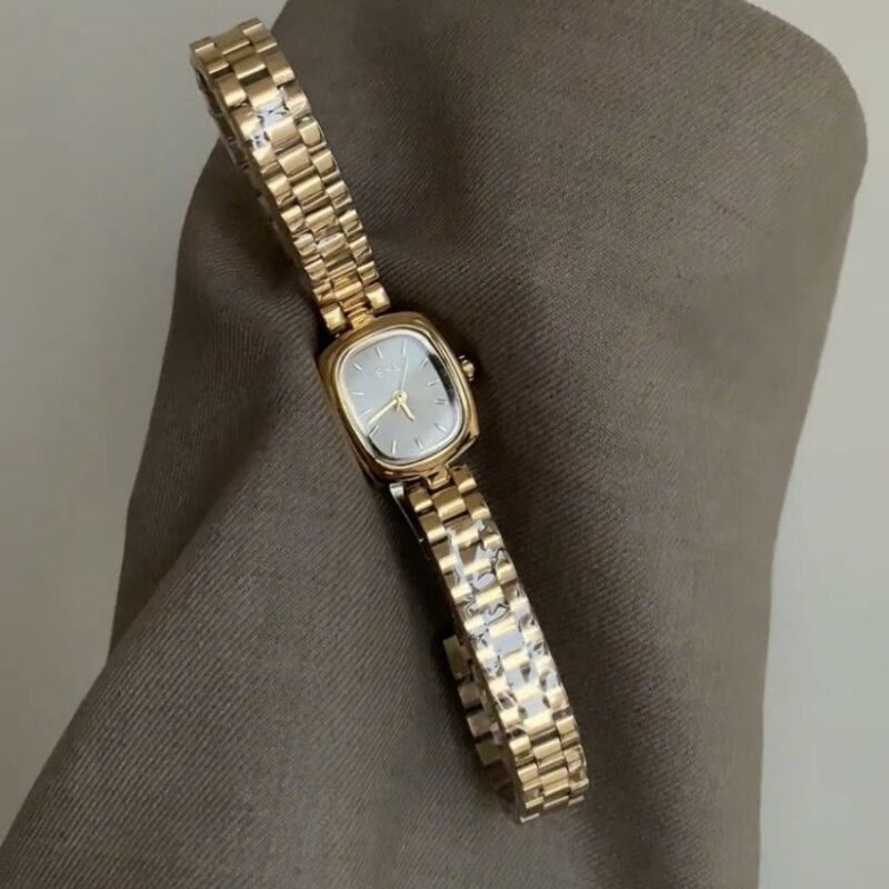 Classic Gold/Silver Small Square Women's Watch