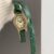 Vintage Small Face Black/Green Leather Ladies Watch