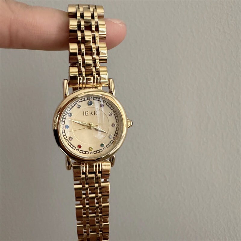 Vintage Style Gold/Silver Round Face Bracelet Watch