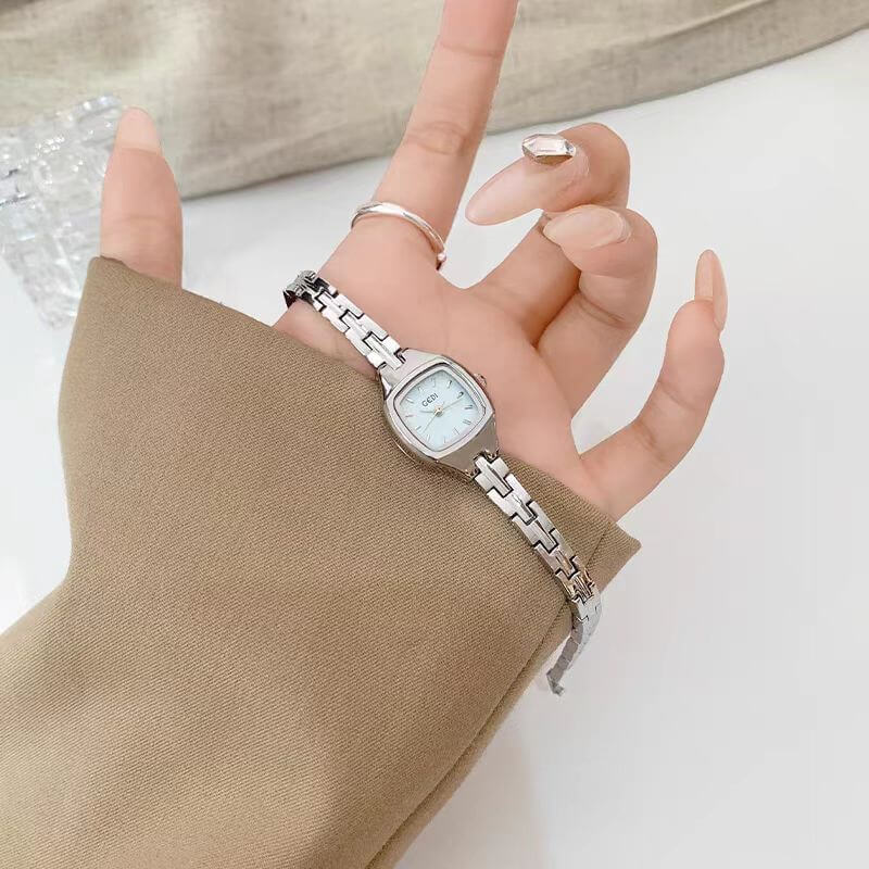 Minimalist Style Gold/Silver Rectangle Stainless Steel Bracelet Watch
