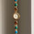 Vintage Round Face Natural Turquoise ＆ Malachite Bracelet Watch