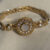 Medieval Style Gold/Silver Round Flip Bracelet Watch
