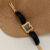 Dainty Black Square Leather Bracelet Wristwatch