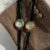 Dainty Mother of Pearl Round Face Black Leather Watch