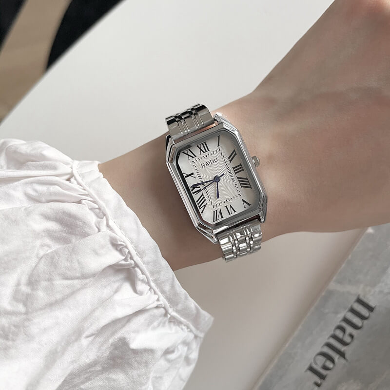 Classic Gold/Silver Rectangle Bracelet Ladies Watch