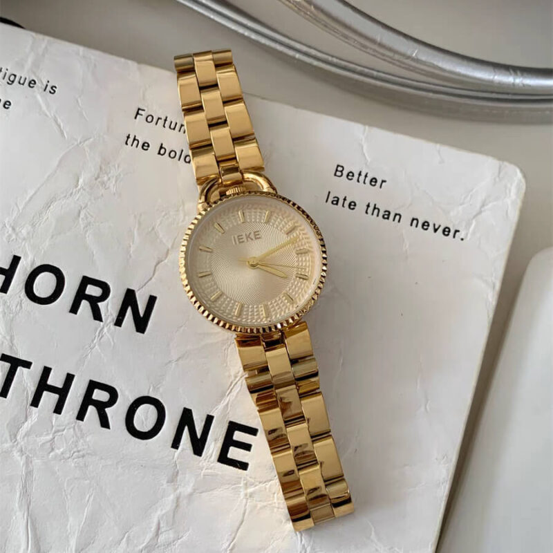 Dainty Silver/Gold Round Face Stainless Steel Watch