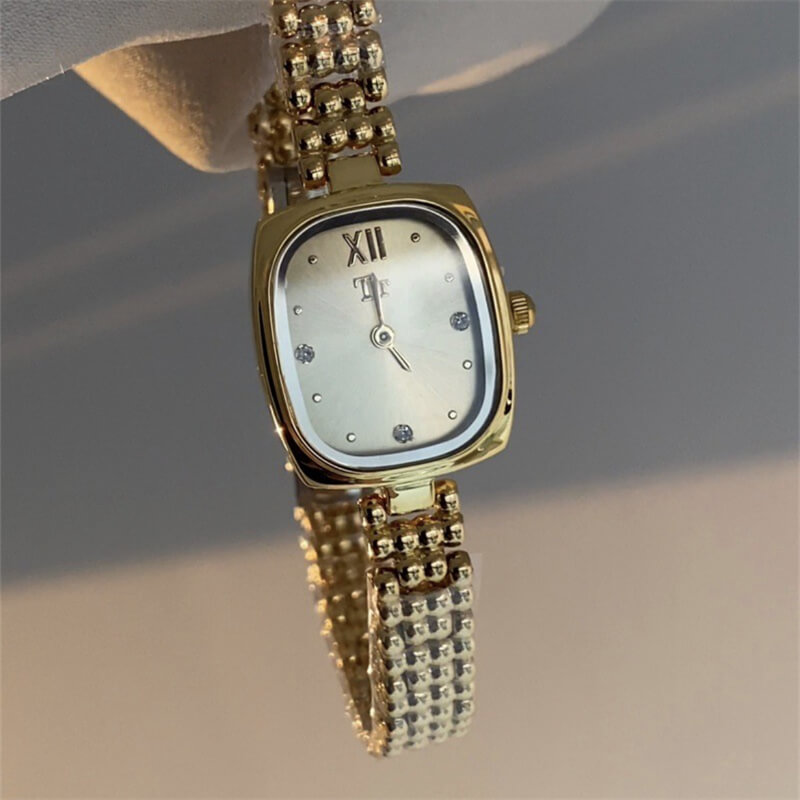 Minimalist Style Gold Square Bracelet Ladies Watch