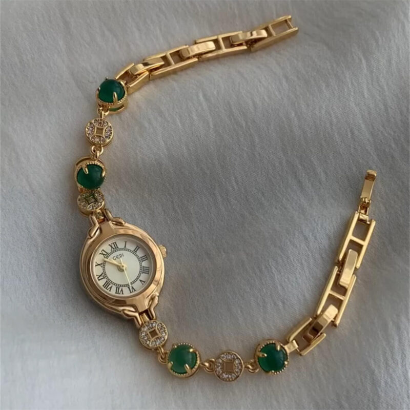 Oval Small Face Gold Bracelet Watch