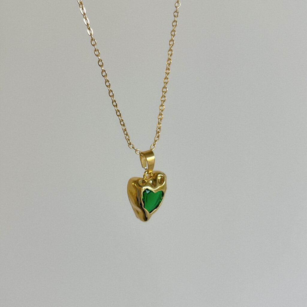 green zircon necklace as a giveaway
