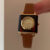 Vintage Square Genuine Leather Women's Watch
