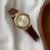 Classic Gold Face Brown Leather Ladies Watch