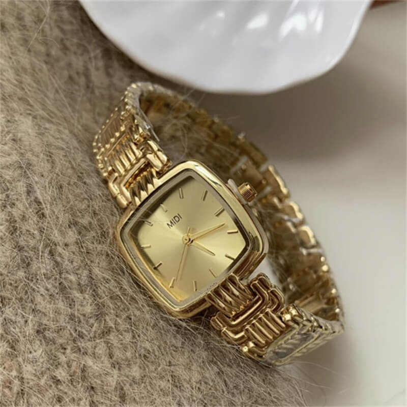 Vintage Style Gold/Silver Square Women’s Bracelet Watch