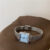 Square Blue Face Silver Watch