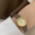 Minimalist Style Black/Grey Round Genuine Leather Watch