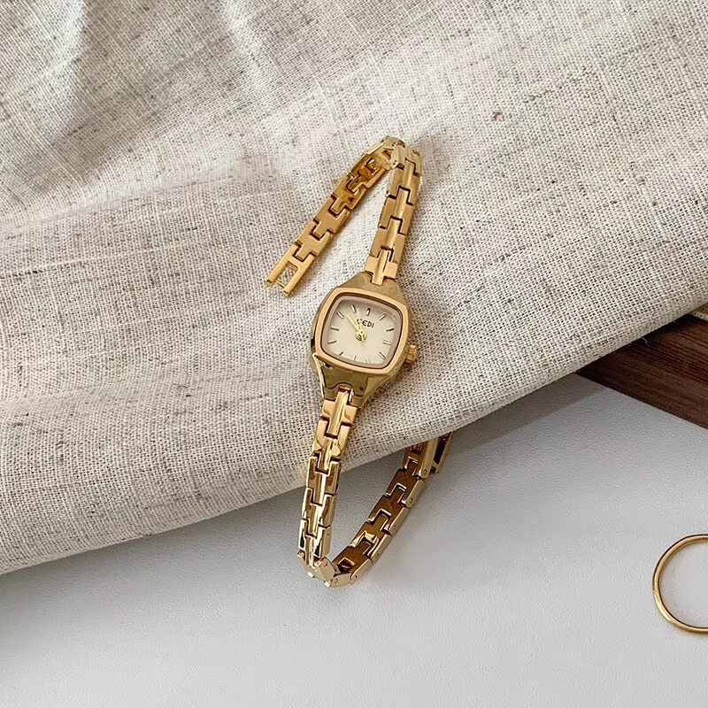 Minimalist Style Gold/Silver Rectangle Stainless Steel Bracelet Watch