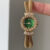 Chic Gold-Emerald Round Stainless Steel Watch