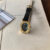 Dainty Oval Face Black Leather Watch