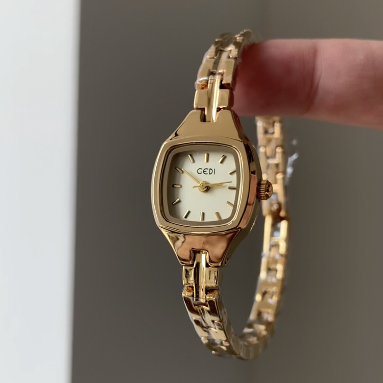 Dainty Gold/Silver Square Bracelet Ladies Watch