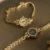 Vintage Style Emerald Green Bracelet Ladies Watch