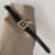Chic Style Black Square Genuine Leather Wristwatch
