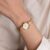 Round Face Gold Stainless Steel watch