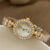 Dainty Gold/Silver Round Stainless Steel Bracelet Watch