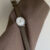 Vintage White Mother of Pearl Face Leather Watch