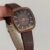 Minimalist Square Face Dark Brown/Black Leatehr Watch