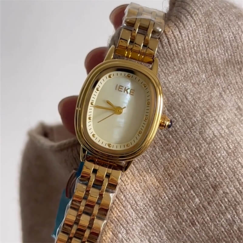 Vintage Gold/Silver Oval Face Bracelet Watch