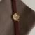 Vintage Style Gold Small Round Face Leather Ladies Watch