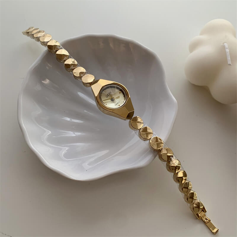 Minimalist Style Gold/Silver Round Stainless Steel Watch