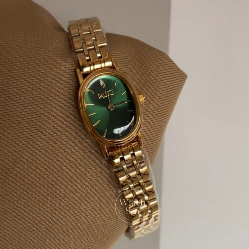 Oval Goose Egg-Shaped Face Gold Bracelet Watch