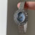 Vintage Style Silver-Blue Oval Face Bracelet Watch