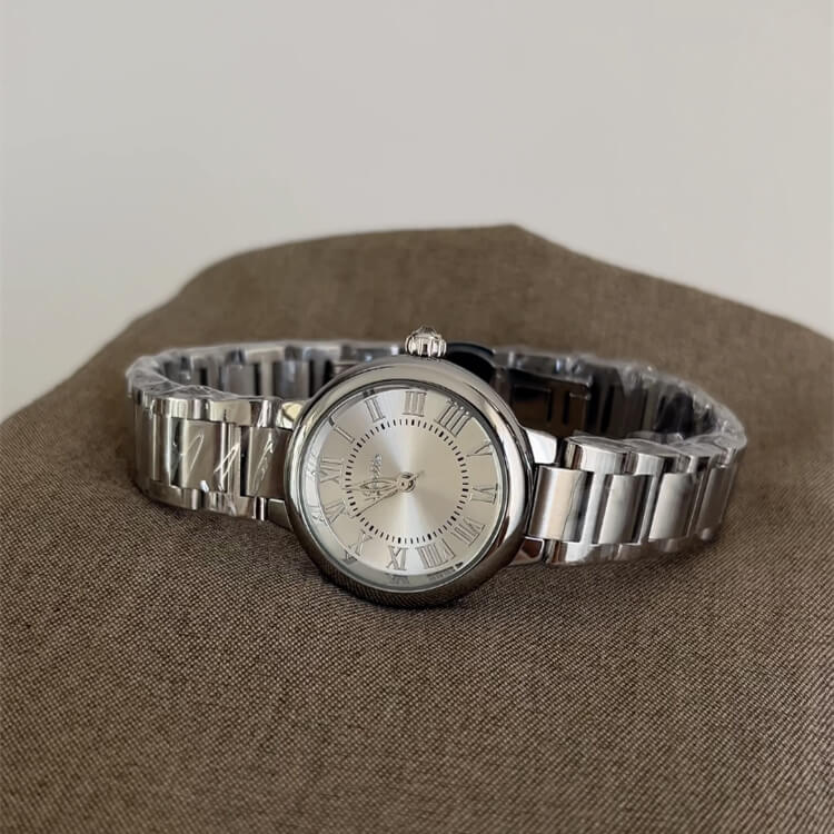 Minimalist Style Gold/Silver Round Bracelet Ladies Watch