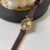 Chic Style Brown/Black Genuine Leather Watch for Women