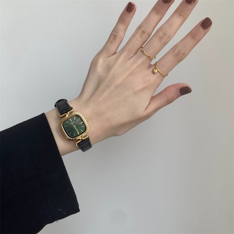 Classic Square Leather Watch